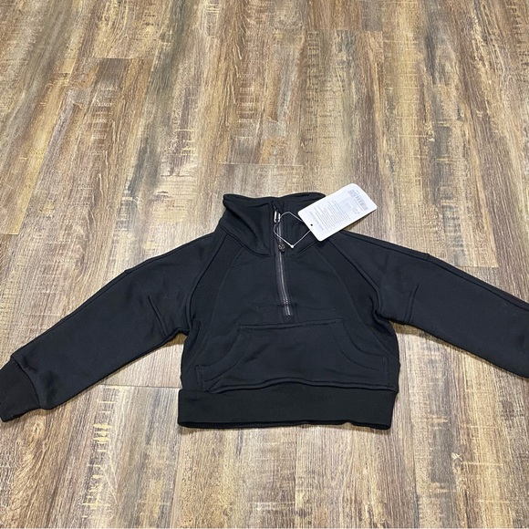 Lululemon Kids Black Half-Zip Pullover Size 5-6Y With Thumb Holes - Picture 13 of 13